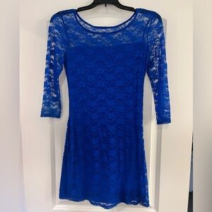 Hollister Royal Blue Lace Dress